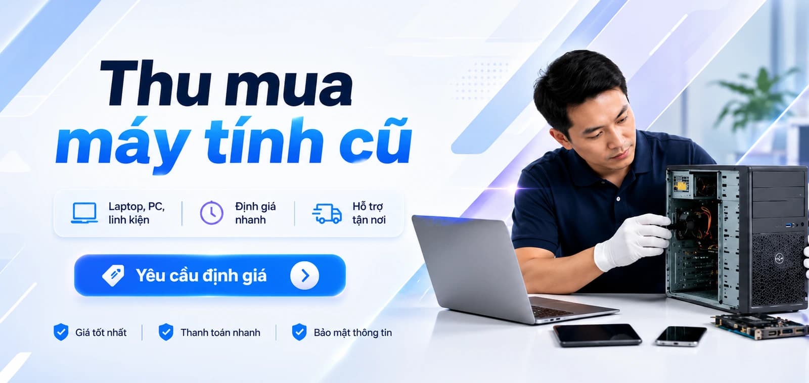 Quầy thu mua máy tính cũ tại MTGS
