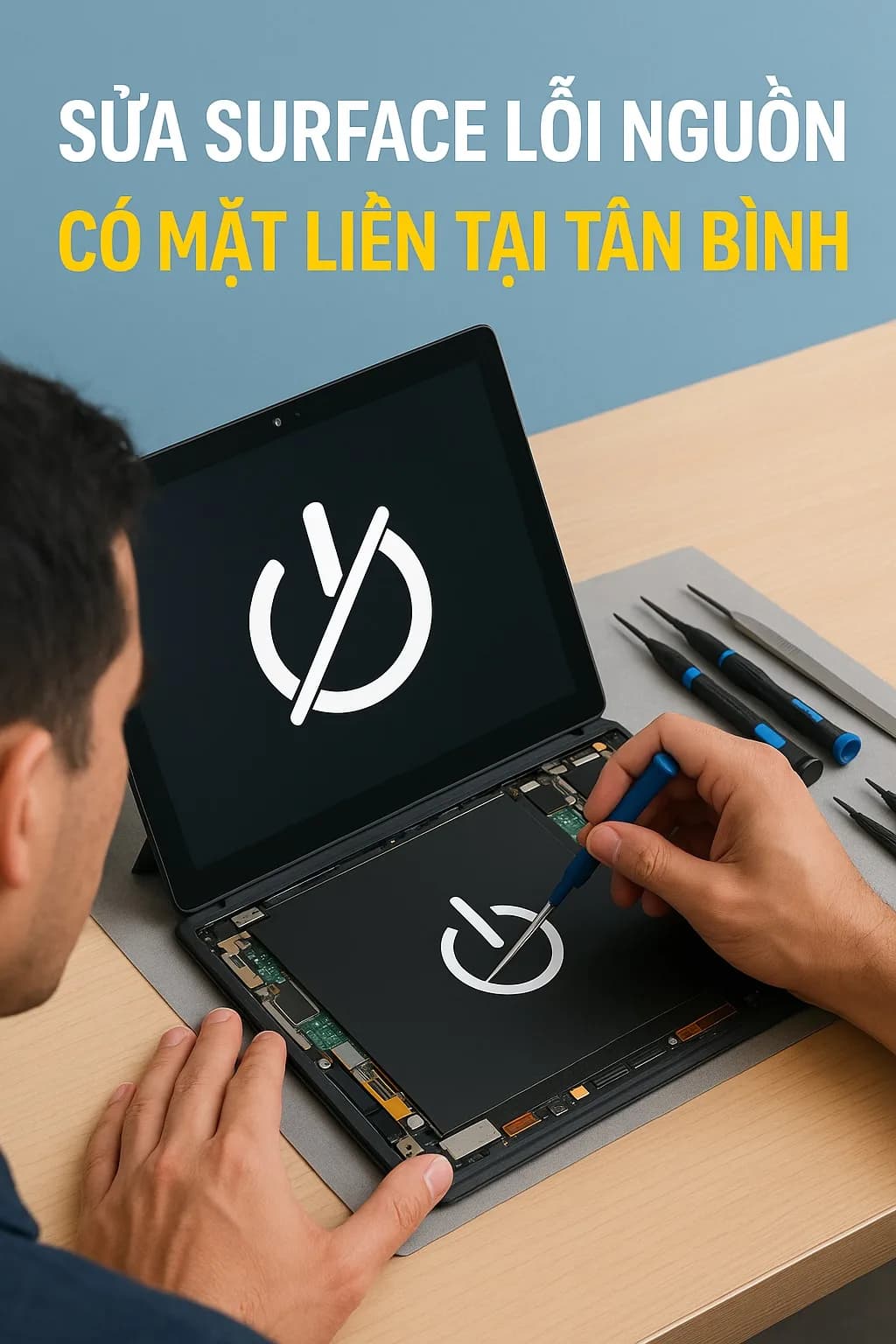 Sửa Máy Tính Bảng Surface Lỗi Nguồn ở Tân Bình