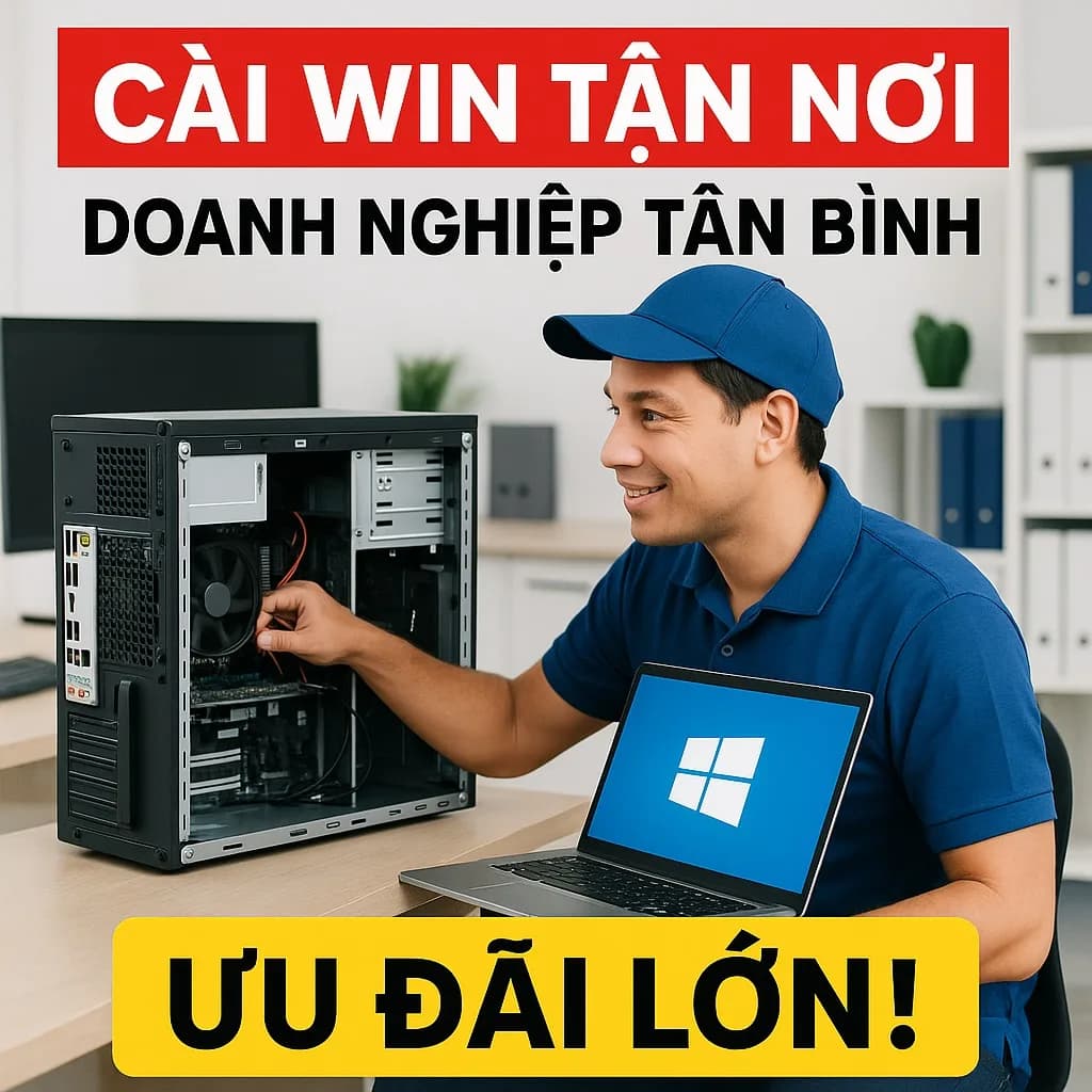 Hỗ trợ cài Win tận nơi cho doanh nghiệp Tân Bình