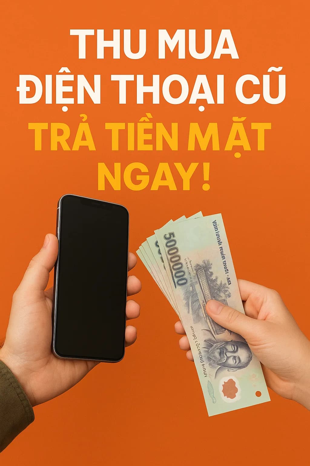 Dịch vụ thu mua điện thoại cũ trả tiền mặt nhanh