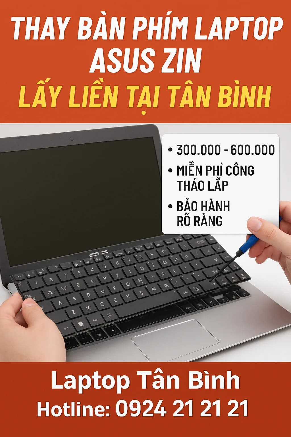 Thay Bàn Phím Laptop Asus Tân Bình