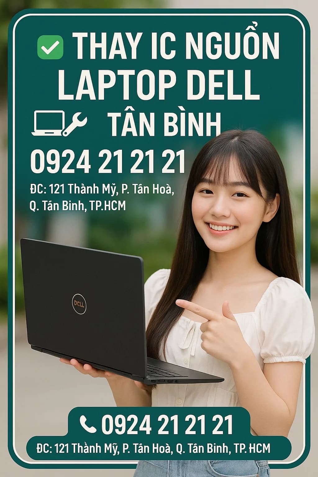 Dịch vụ thay IC nguồn laptop Dell tại Tân Bình