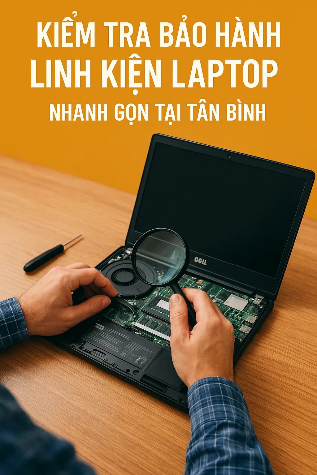 Kiểm tra bảo hành linh kiện laptop tại Tân Bình