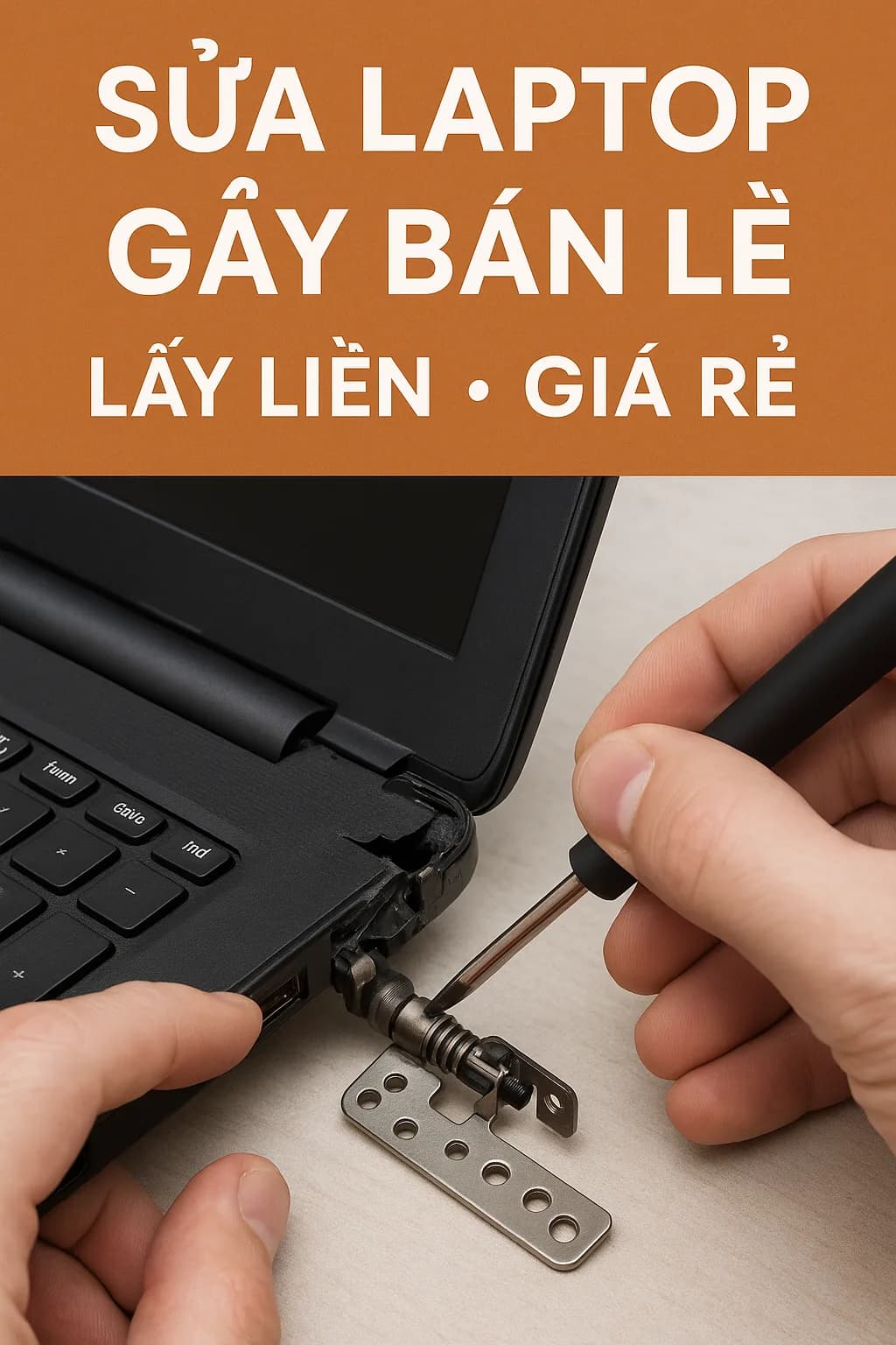 Sửa bản lề laptop bị gãy ở Tân Bình, báo giá trước