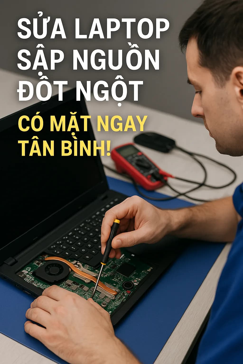 Sửa laptop bị sập nguồn không lý do ở Tân Bình