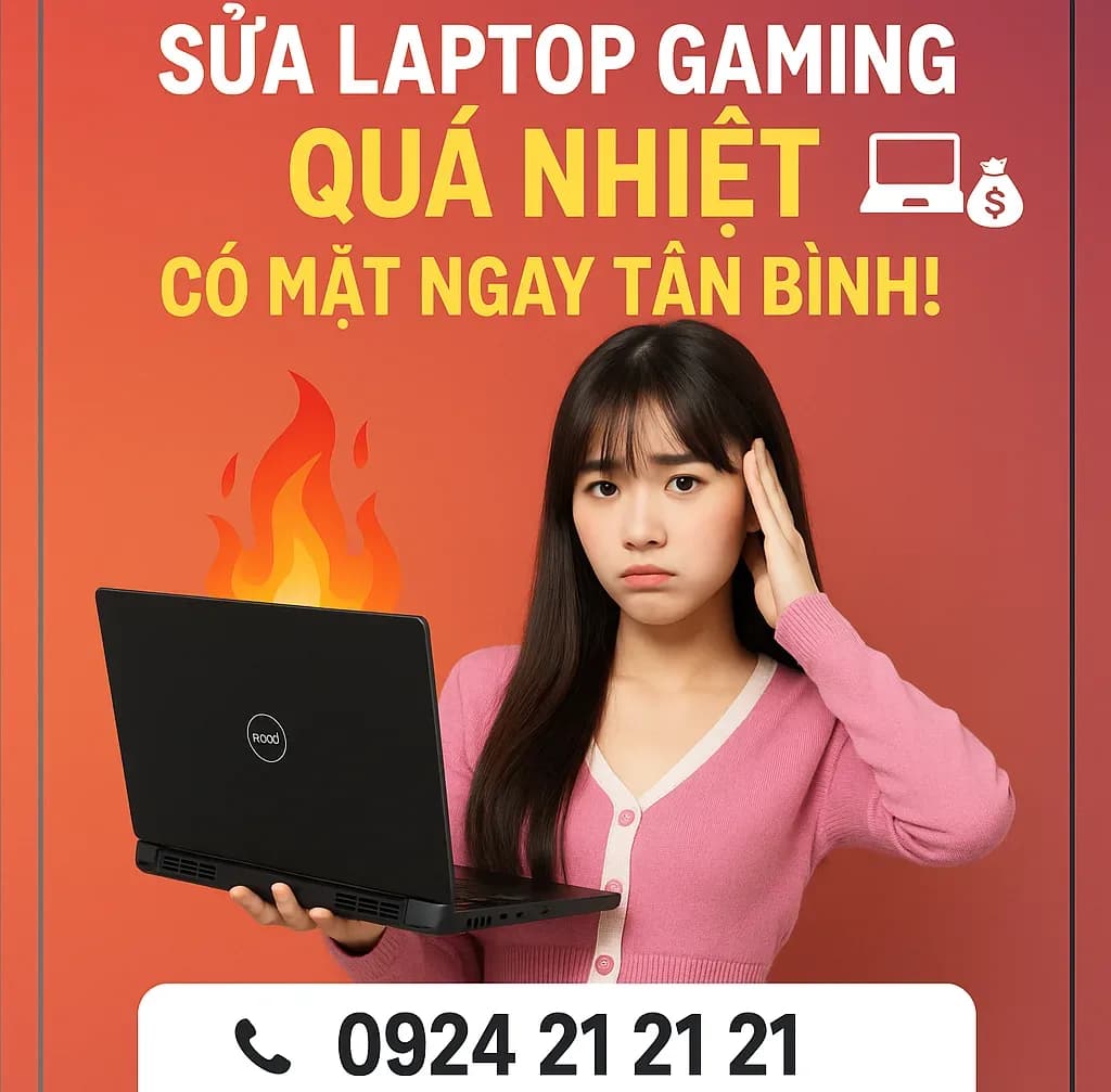 Sửa laptop gaming bị nóng quá mức tại Tân Bình