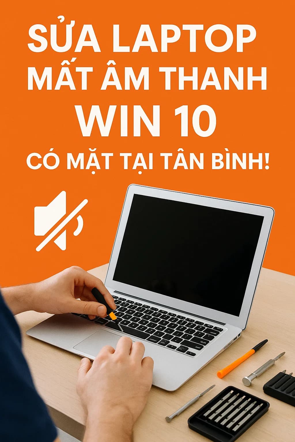 Sửa laptop mất âm thanh trên Win 10 Tân Bình