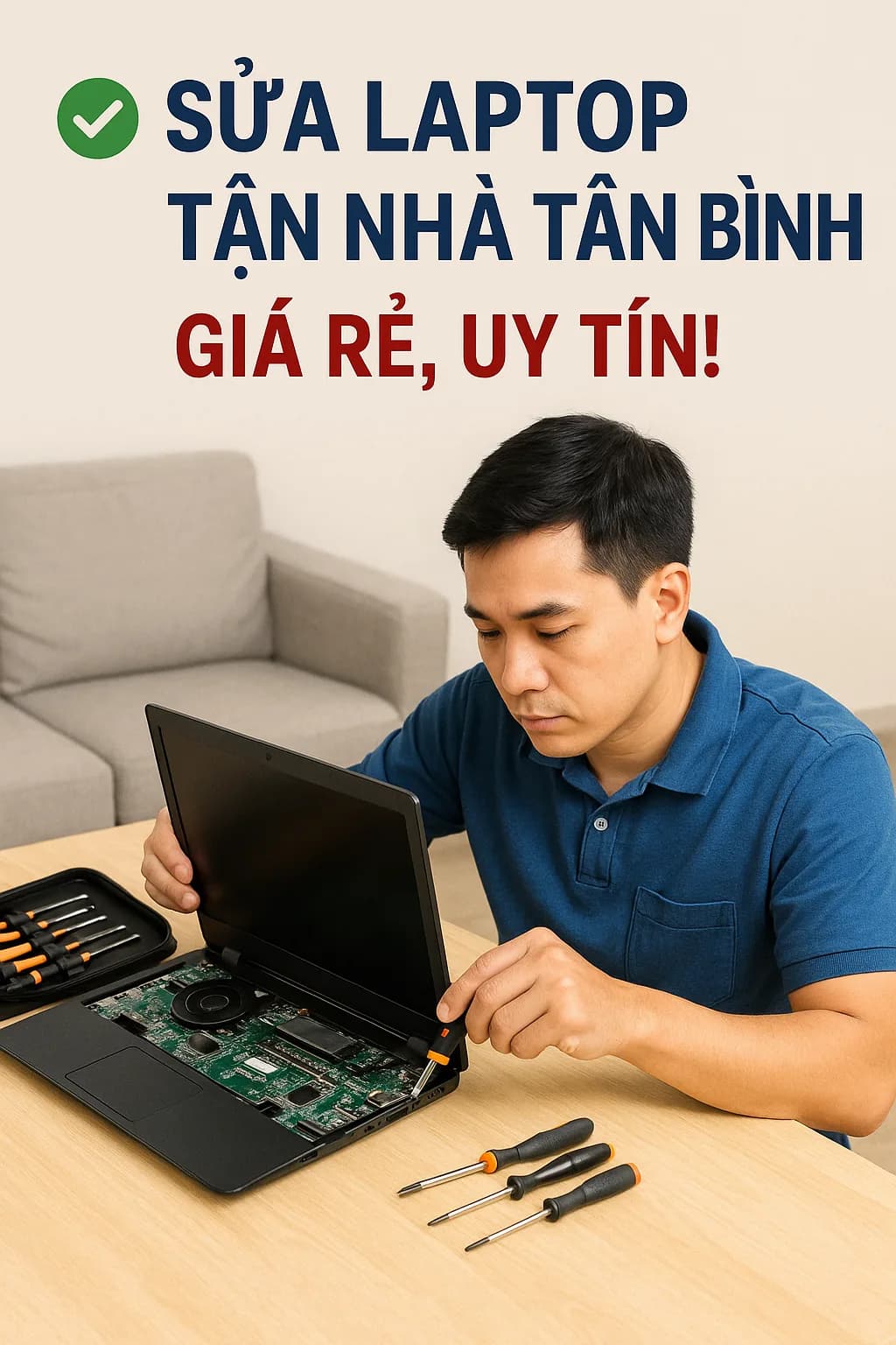 Sửa laptop ngay tại nhà quận Tân Bình