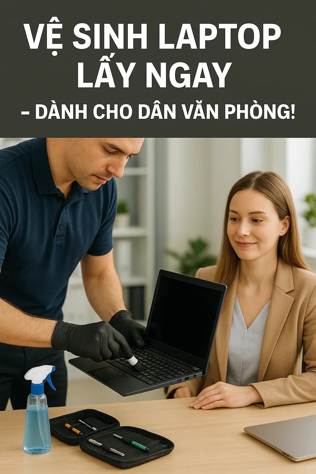Vệ Sinh Laptop Lấy Ngay Cho Nhân Viên Văn Phòng