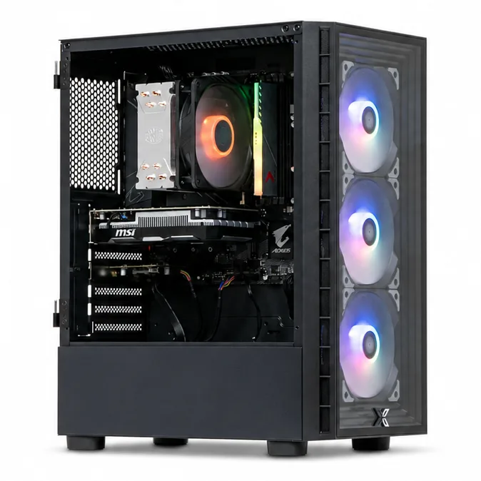 PC Gaming Intel Core i3-12100F / RX 6600 8GB / 16GB / 512GB