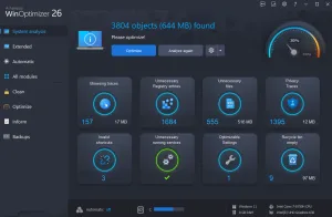 Phần mềm tối ưu hóa windows ashampoo winoptimizer