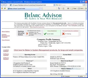 Belarc advisor 7. 2. 24. 18 cho windows