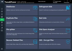 Phần mềm tối ưu hóa hệ thống tweakpower