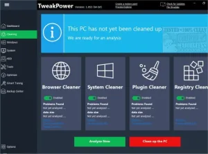 Tweakpower 1. 023 cho windows 10 và 11