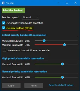 Phần mềm kiểm soát băng thông netlimiter