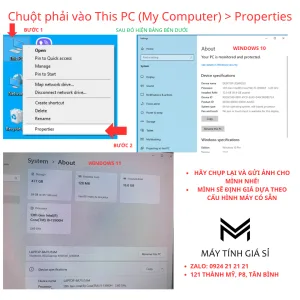 Xem cấu hình máy tính nhanh