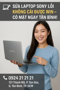 Sửa laptop sony không cài được win tại tân bình📞0924212121.