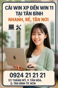 ⚡ cài win windows xp 7 8 10 11 tại tân bình ✅