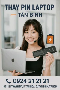 ⚡ thay pin máy tính tân bình 🔥 lấy liền 15 phút