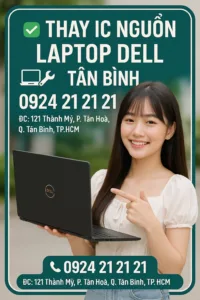 ⚡dịch vụ thay ic nguồn laptop dell tại tân bình-chỉ từ 450k
