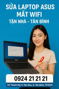 Sửa laptop asus lỗi driver wifi tại nhà tân bình☎️0924212121