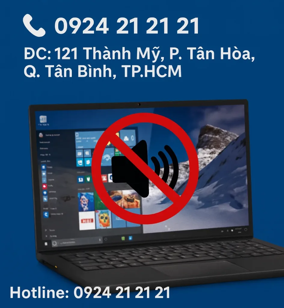 ⚡ Sửa Laptop Mất Âm Thanh trên Win 10 Tân Bình ☎ 0924.21.21.21