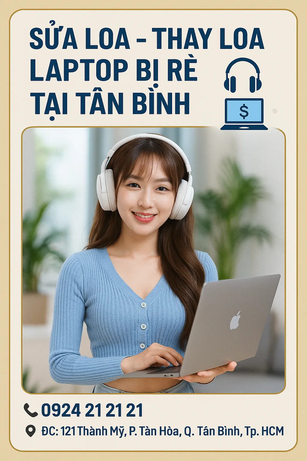 Thay loa laptop bị rè khi kiểm tra xác định lỗi phần cứng tại tân bình