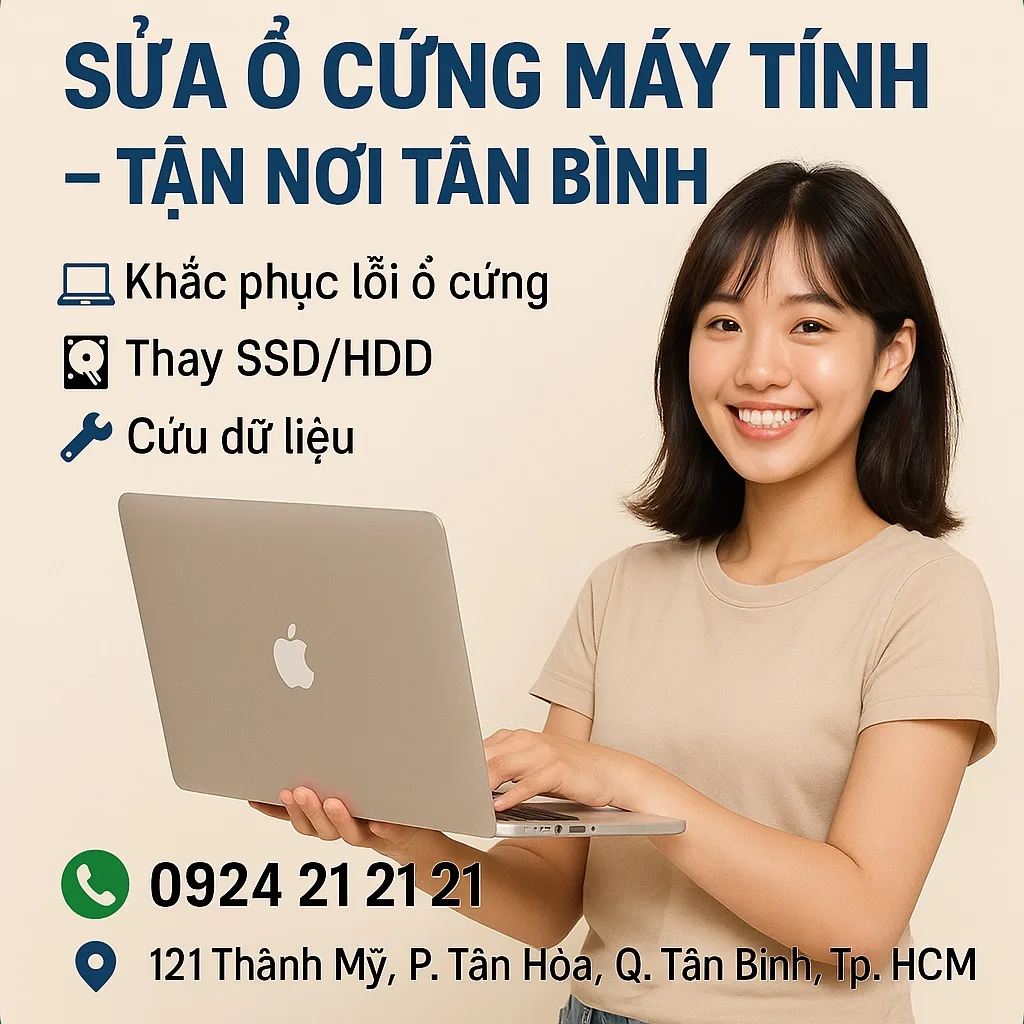 ⚡ sửa ổ cứng máy tính tân bình 2025✅ uy tín – giá rẻ