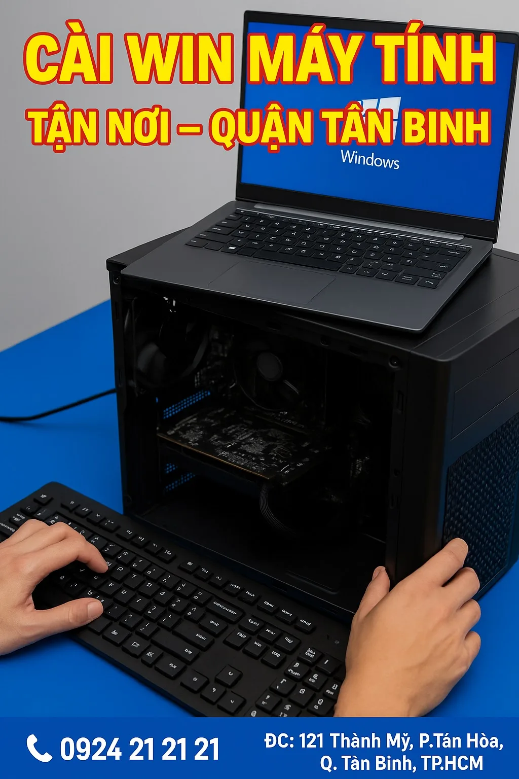 Kỹ thuật viên cài win máy tính quận tân bình và kiểm tra dữ liệu trước khi cài đặt