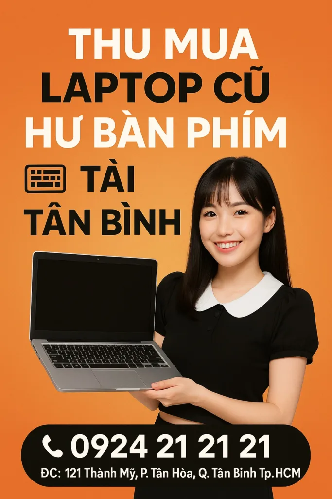⚡️thu mua laptop cũ bị hư bàn phím tân bình 2025