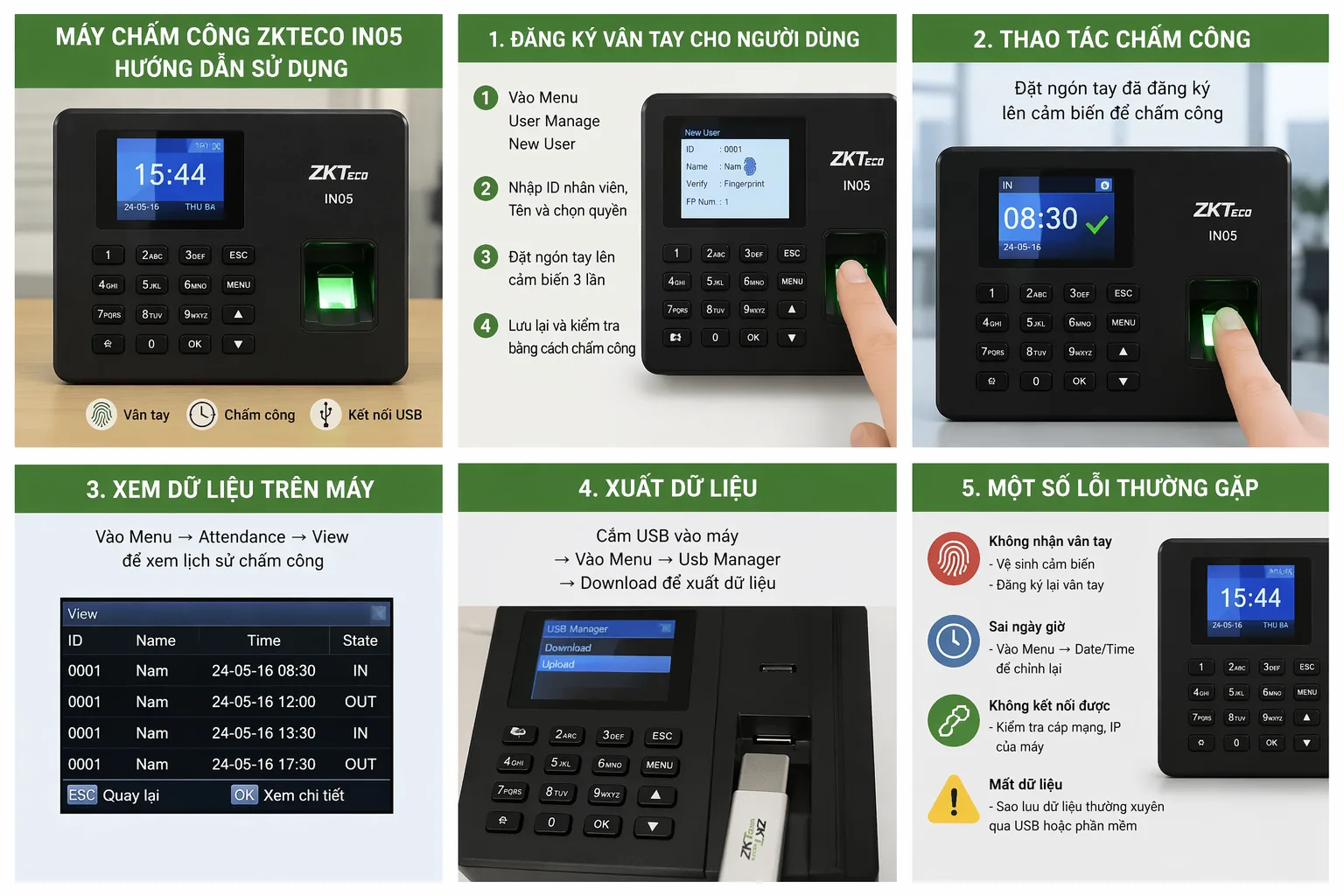 Máy chấm công zkteco